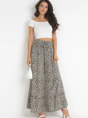 Czarna Bawełniana Spódnica Maxi Nusra rosa