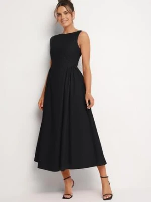 Czarna Bawełniana Sukienka o Rozkloszowanym Kroju Halowena retro & icone