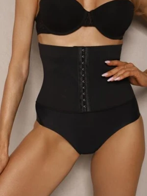 Czarna Bielizna Modelująca Majtki Push Up z Wysokim Stanem Zinello