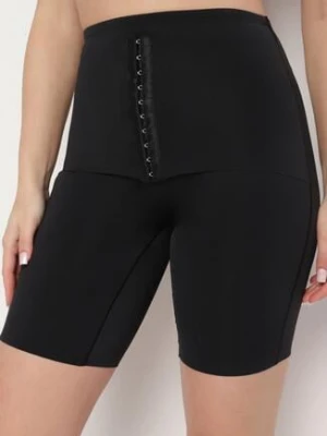 Czarna Bielizna modelująca Majtki Szorty z Wysokim Stanem Lirazelle aosi rose