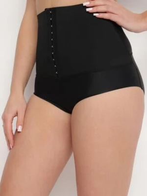 Czarna Bielizna Modelująca Majtki z Gorsetem Push Up Inenlira