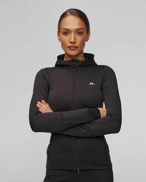 Czarna Bluza Damska J.lindeberg W Aerial Zip Hood J Lindeberg