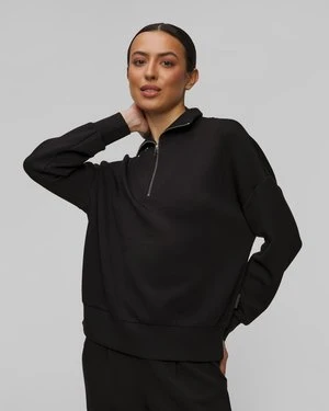 Czarna Bluza Damska Varley Hawley Half Zip Sweat