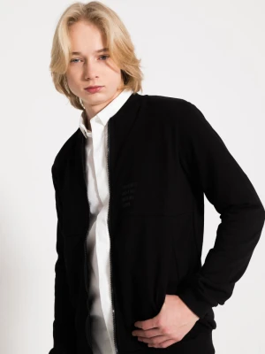 Czarna bluza na stójce typu bomberka Reporter