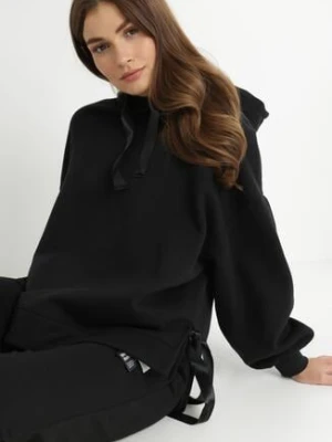 Czarna Bluza Oversize z Kapturem Kulsum glo-story