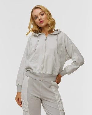 Czarna Bluza Rozpinana Z Modalem Damska Deha