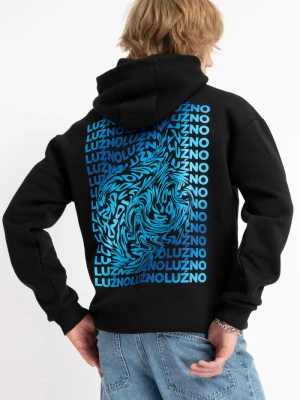 Czarna bluza UNISEX REGULAR z kapturem LUŹNO Reporter