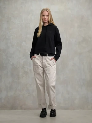 CZARNA BLUZA Z KAPTUREM BLAUER