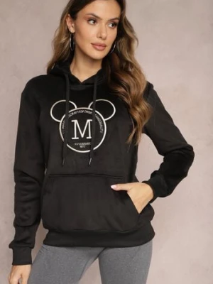 Czarna Bluza z Kapturem i Haftowanym Napisem Lahma kamaella