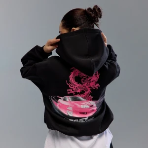 Czarna bluza z kapturem i motywem Fast & Furious na plecach House