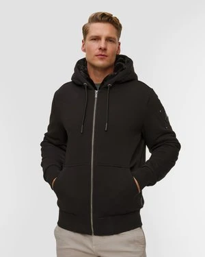 Czarna Bluza Z Kapturem Męska Moose Knuckles Classic Bunny