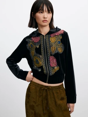 czarna bluza z motylem Desigual