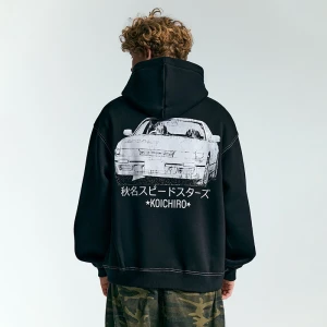 Czarna bluza z nadrukiem Initial D House