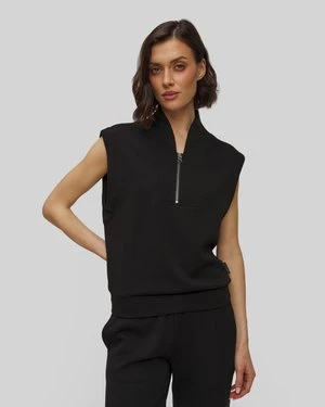 Czarna Bluza Z Wiskozy Damska Varley Loretta Half Zip