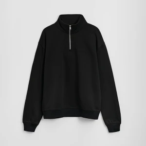 Czarna bluza ze stójką i zamkiem House