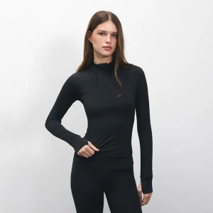 Czarna bluza ze stójką i zamkiem House