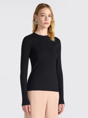 CZARNA BLUZKA BAWEŁNA PRĄŻKOWANA LIVIANA CONTI