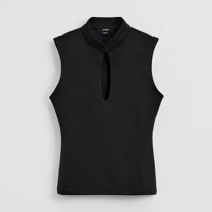 Czarna bluzka z dekoltem qipao House
