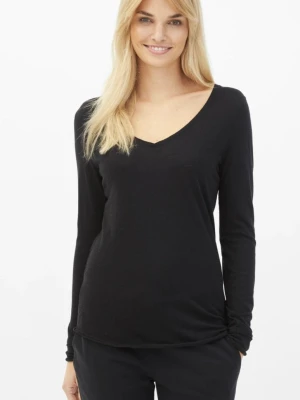 CZARNA BLUZKA Z DŁUGIM RĘKAWEM JUVIA