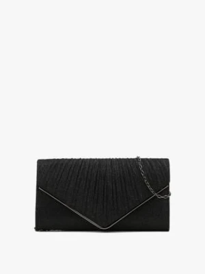 Czarna Błyszcząca Torebka w Kopertowym Stylu z Łańcuszkiem Rabiot