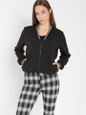 Czarna bomberka zapinana na zamek Reporter