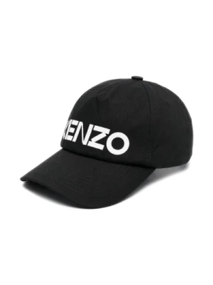 Czarna Czapka Baseballowa z Logo Kenzo