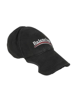 Czarna czapka baseballowa z otworami wentylacyjnymi Balenciaga