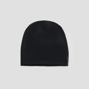 Czarna czapka beanie z ozdobną metką House