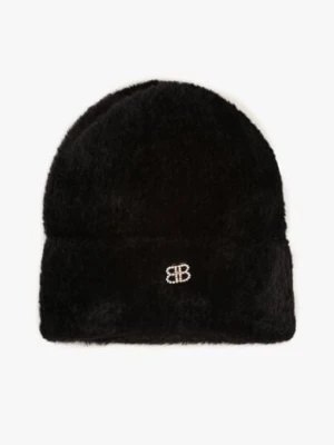 Czarna Czapka Beanie z Wiskozą Wełną i Naszywką Zolirra