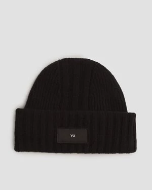 Czarna Czapka Wełniana Damska Y-3 Knit Beanie