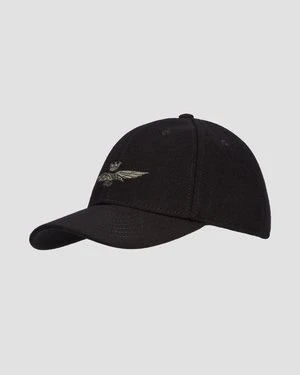 Czarna Czapka Wełniana Z Daszkiem Aeronautica Militare