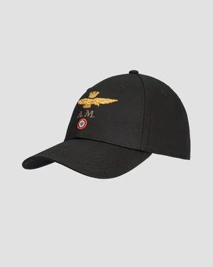 Czarna Czapka Z Daszkiem Aeronautica Militare
