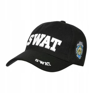 Czarna czapka z daszkiem baseballówka SWAT uniwersalna czarny Merg