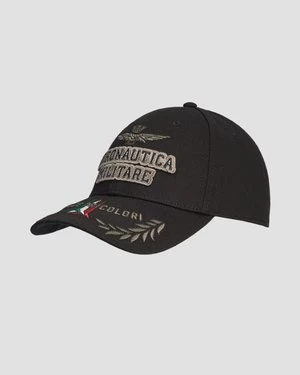 Czarna Czapka Z Daszkiem Męska Aeronautica Militare