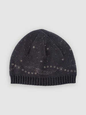 Czarna czapka z dżetami Top Secret