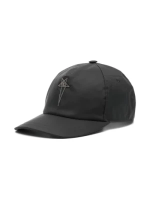 Czarna czapka z teksturą Champions Rick Owens