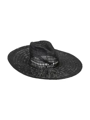 Czarna czapka z tekstylnego papieru z logo Emporio Armani
