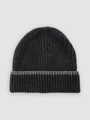 Czarna czapka ze srebrną nicią Top Secret