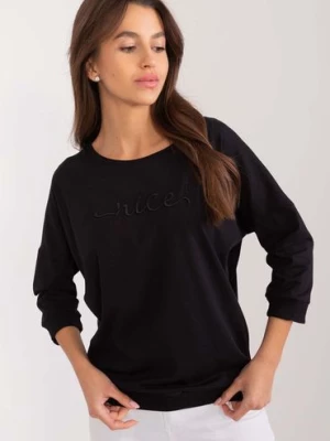 Czarna damska bluzka oversize z napisem Nice RELEVANCE