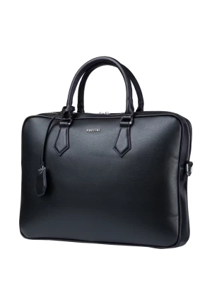 Czarna damska torba na laptopa 14 cali z odpinanym paskiem Puccini