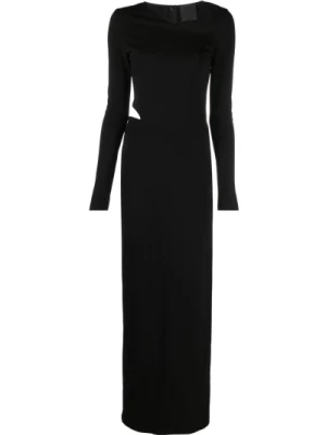 Czarna Długa Sukienka Givenchy