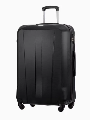 Czarna duża walizka na czterech kołach Puccini