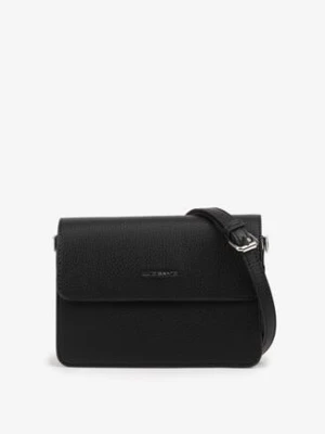 Czarna Dwukomorowa Torebka Typu Listonoszka Davitte luigisanto