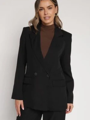 Czarna Dwurzędowa Marynarka w Stylu Oversize Clazara elsa.m by may