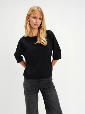 Czarna dzianinowa bluzka Top Secret