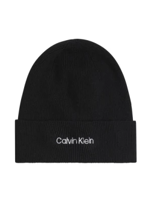 Czarna Dzianinowa Czapka - Styl Essential Calvin Klein