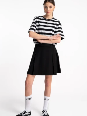 Czarna elegancka spódnica z kontrafałdami Reporter