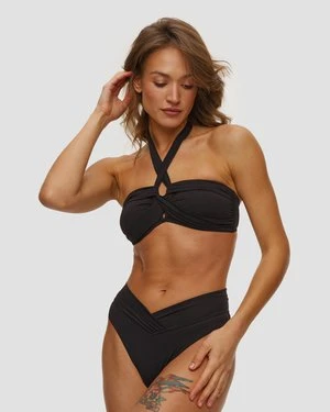 Czarna Góra Od Stroju Kąpielowego Damska Seafolly Halter Bandeau