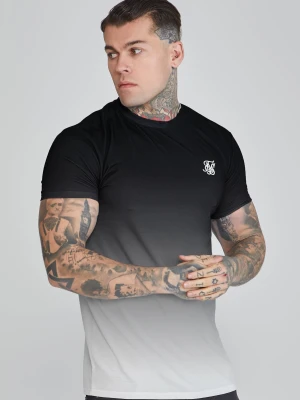 SikSilk Męska Koszulka z Efektem Zanikania Czarno-Biała