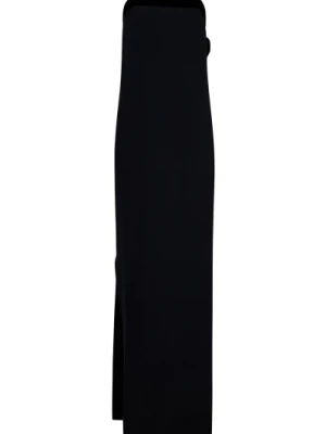 Czarna Jedwabna Sukienka z Gorsetem Tom Ford